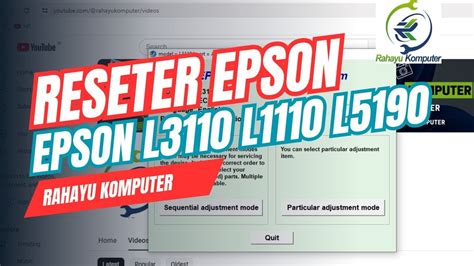 Panduan penggunaan Resetter Epson L3110
