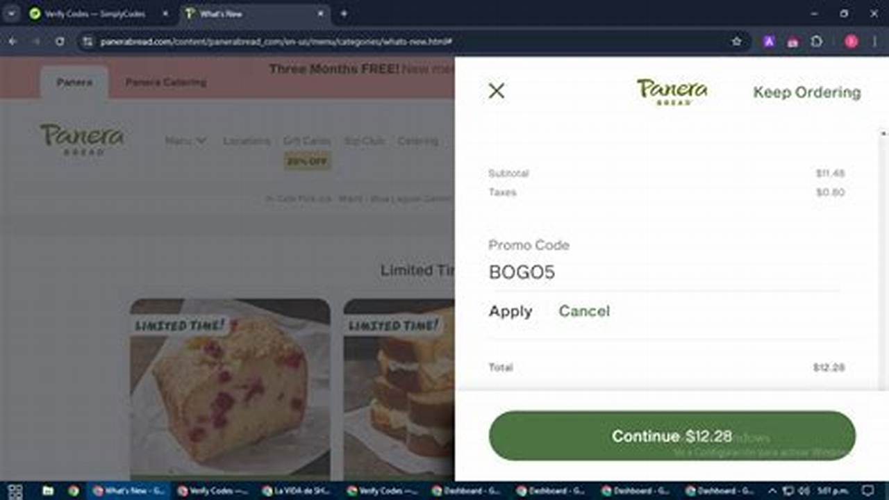 Panera Promo Code 2024 October