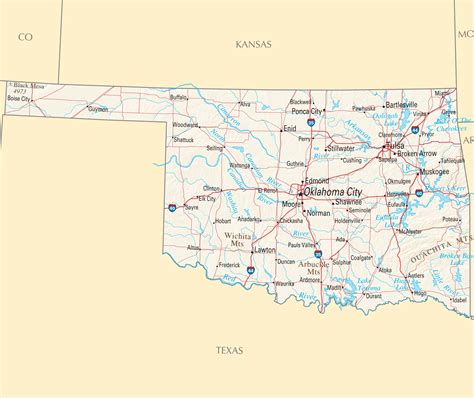 Panhandle Of Oklahoma Map