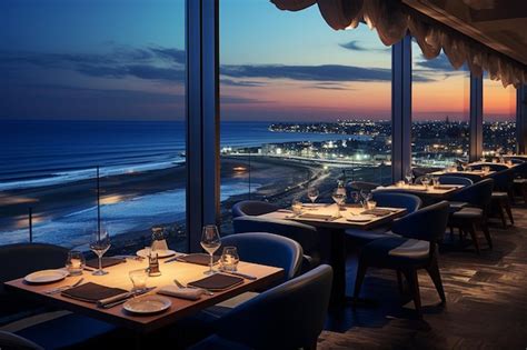 Panoramic restaurant view