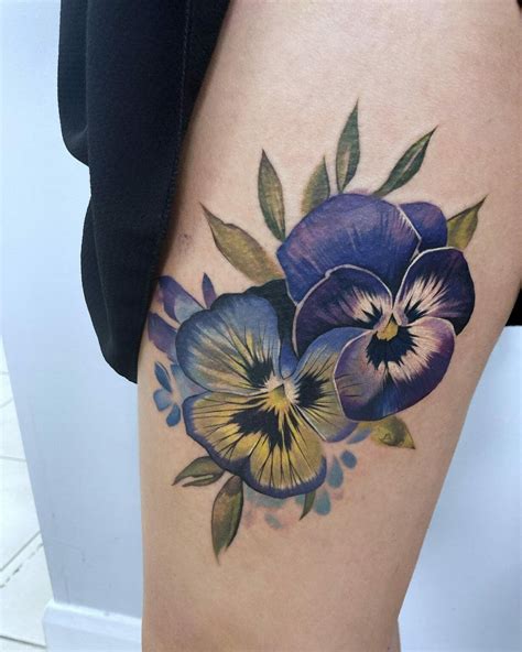 9 Ravishing Pansy Tattoo Designs With Images Styles At LIfe