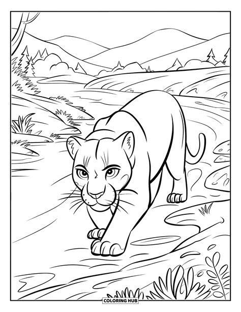 Panther Coloring Page