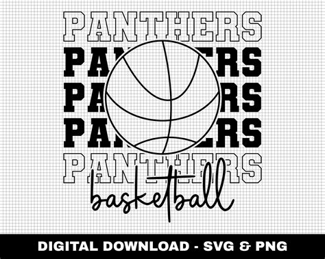 Swish your way to success with Panthers Basketball SVG – The ultimate slam-dunk for sports enthusiasts!