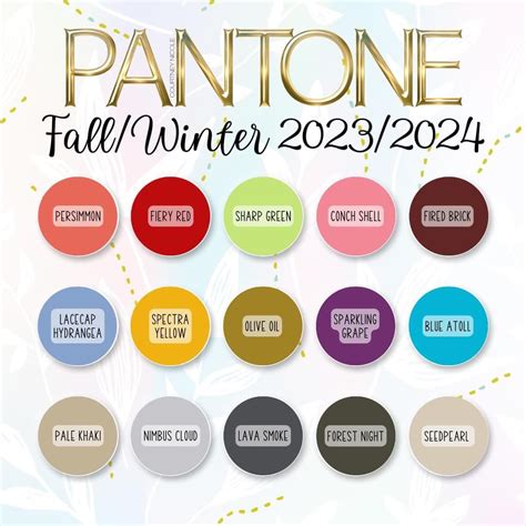 Pantone Fall Colors 2024