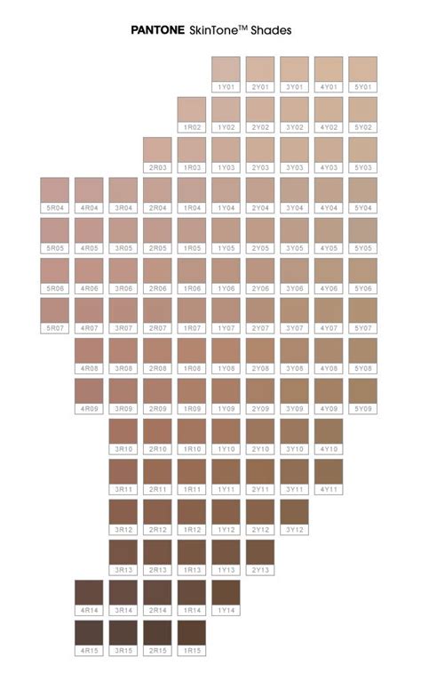 Pantone's Skin Tone Chart: The Ultimate Color Reference Guide!