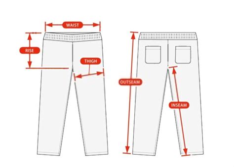 Pants Measurement Chart