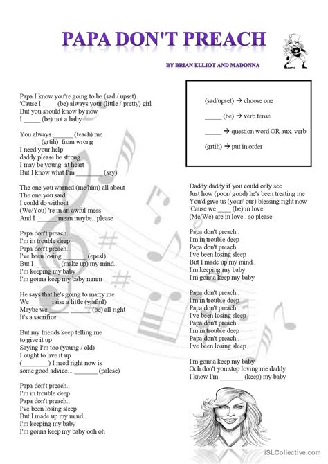 Papa Don T Preach Traduction