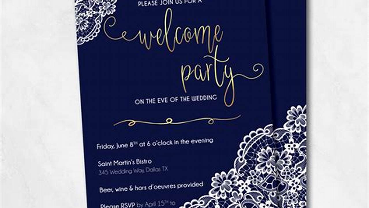 Paper Quality, Wedding Welcome Party Invitation