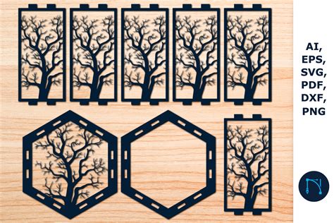 Paper/laser Cut Tree of Life Lantern SVG