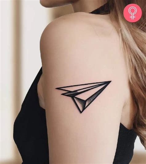 Paper Airplane Tattoo Design