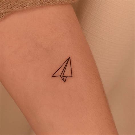 Paper Airplane Tattoo Outline