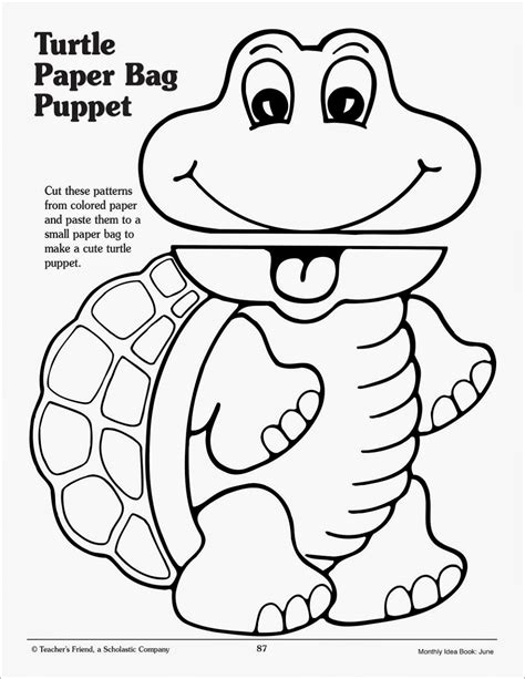 Paper Bag Puppet Templates Free