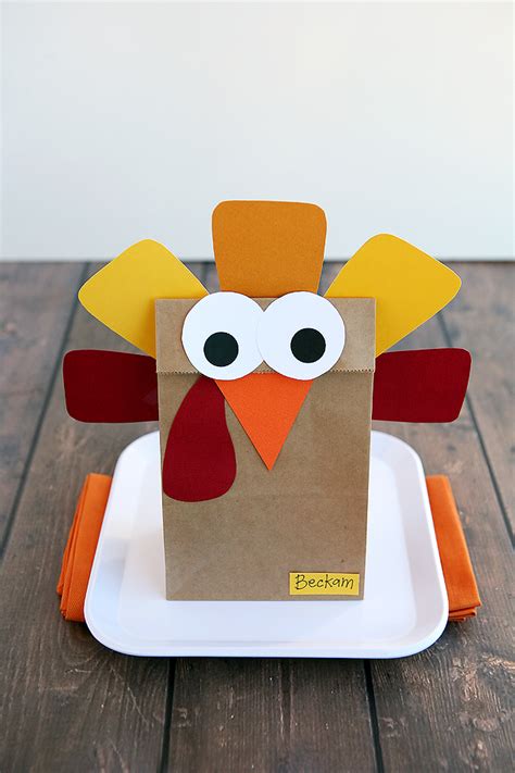 Paper Bag Turkey Craft Template