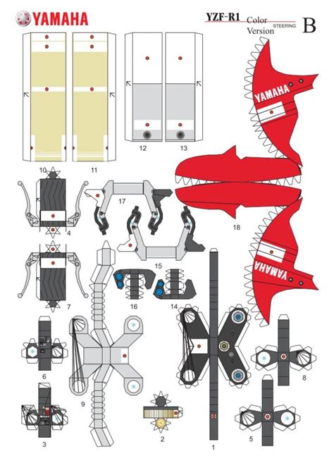 Paper Craft Yamaha Tools and Materials