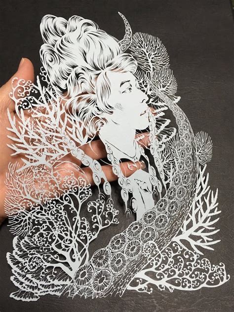 Paper Cutting Art Face