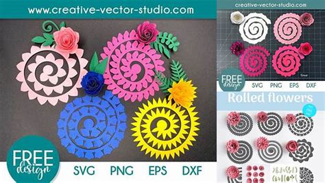 Download Paper Flower Template SVG DIY/ Paper Easy Edite