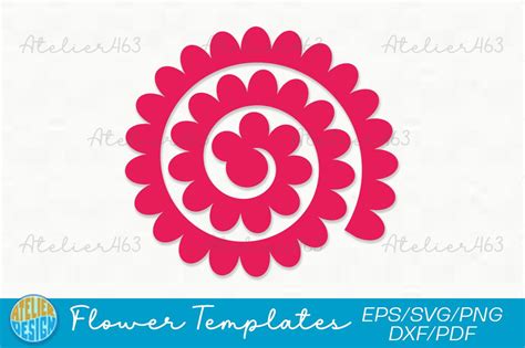 Download Paper Flowers. Paper Flower Template SVG Files For Crafts