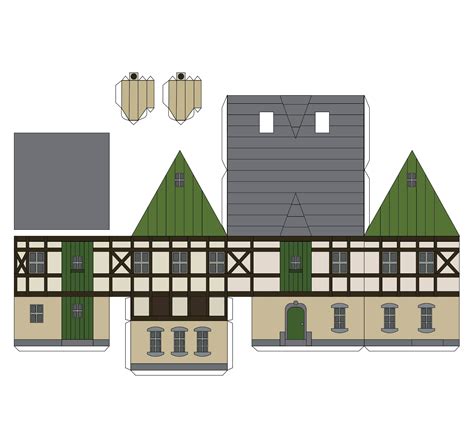 Paper Model Buildings Templates
