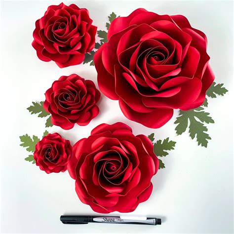 Craft stunning floral arrangements with our enchanting Paper Roses SVG designs