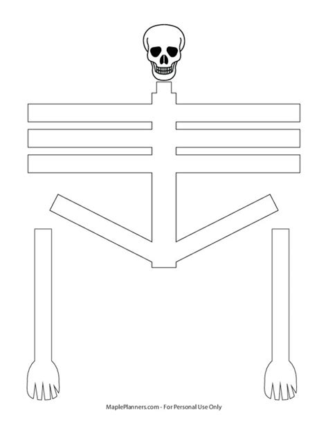 Paper Skeleton Printable Template