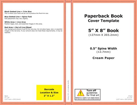 Paperback Book Cover Template
