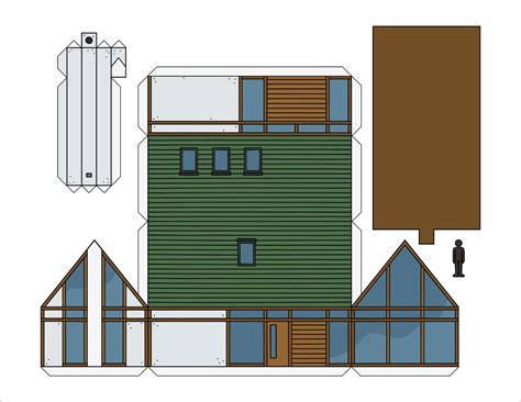 Papercraft Modern House