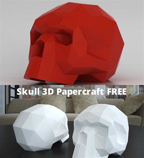Papercraft Skull Template