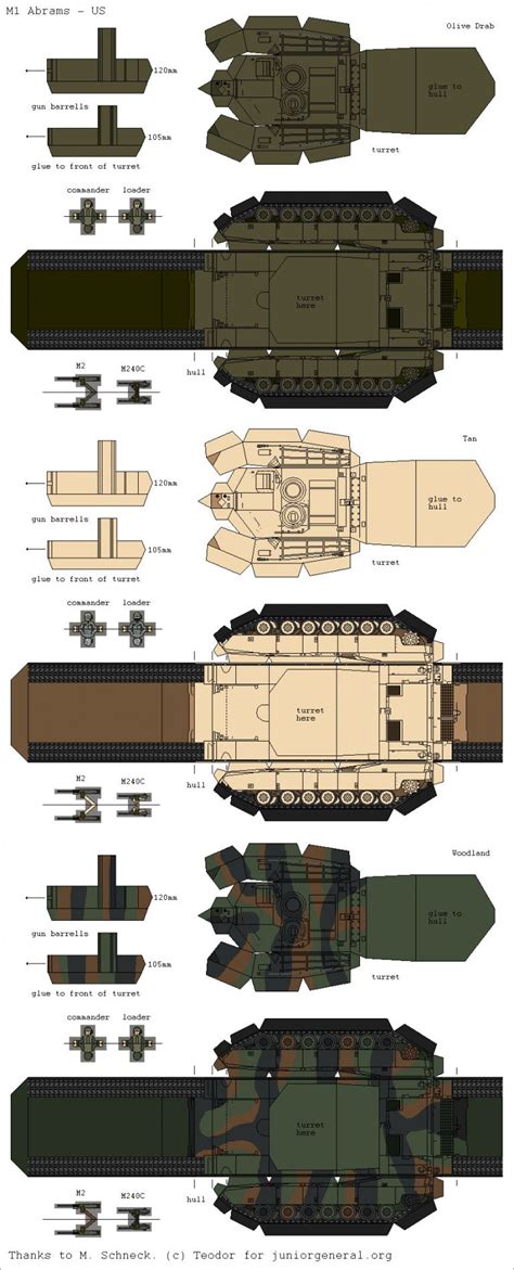 Papercraft Tank Template
