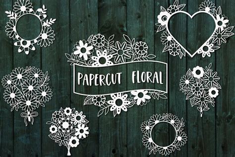 Download Papercut Floral Bundle Files For Crafts