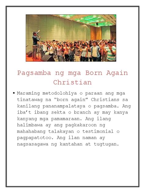 Paraan Ng Pagsamba Sa Born Again