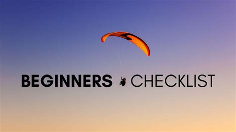 Paragliding checklist