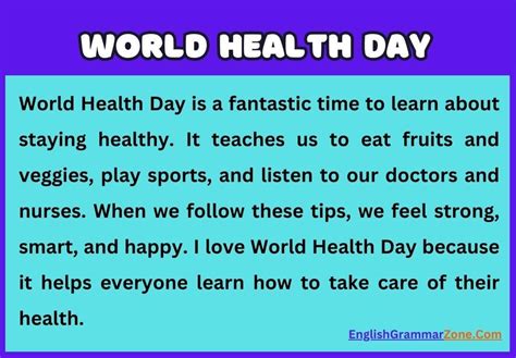 Paragraph On World Health Day