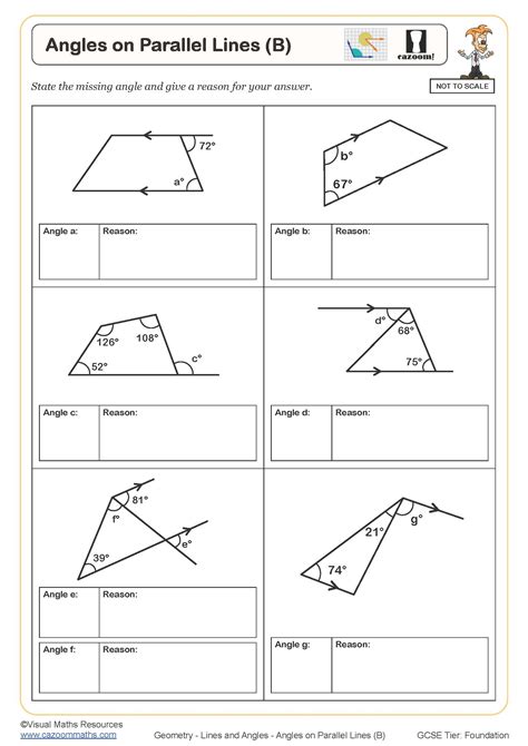 Parallel Lines And Triangles Worksheet