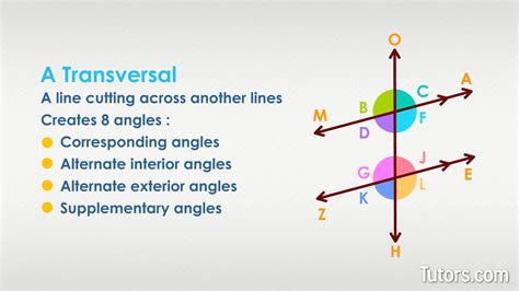 Parallel lines, transversals and angles - Geometry