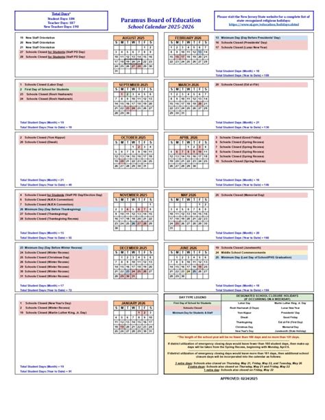 Paramus Schools Calendar