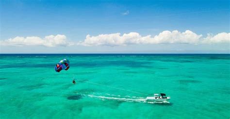 Parasailing above Grace Bay