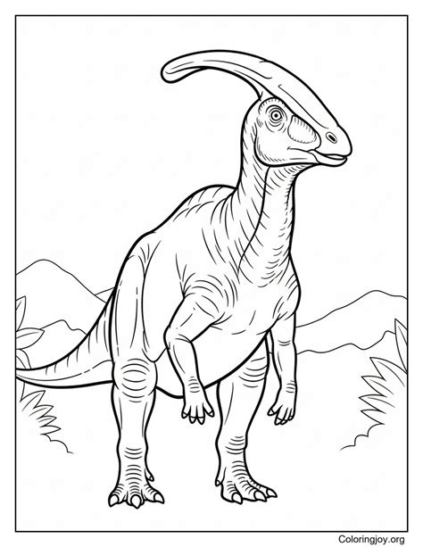 Parasaurolophus Coloring Page