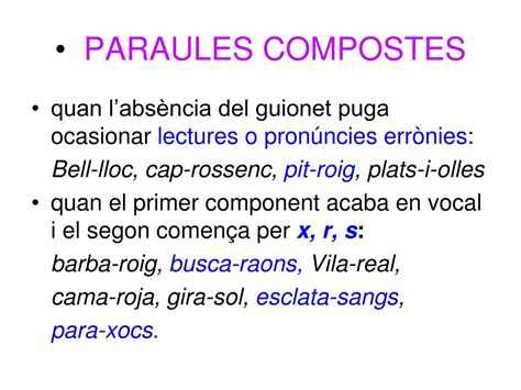 Paraules Compostes En Valencia