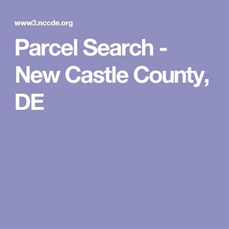 Parcel Search New Castle County