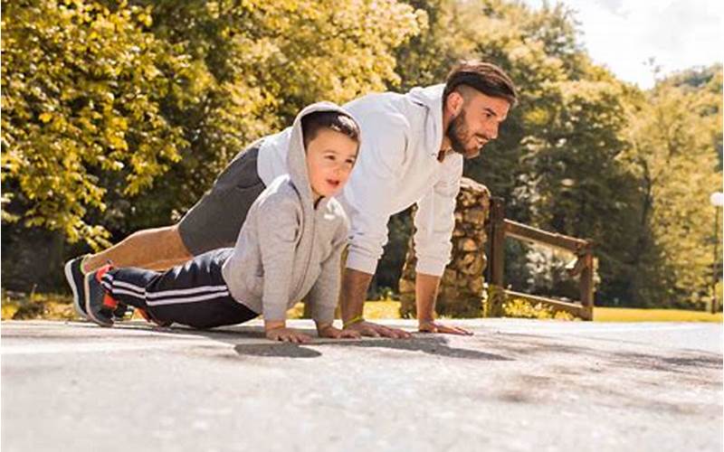 Parent And Child Exercising