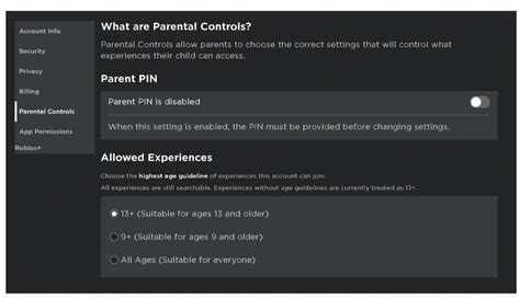 Parent PIN General Information – Roblox Support