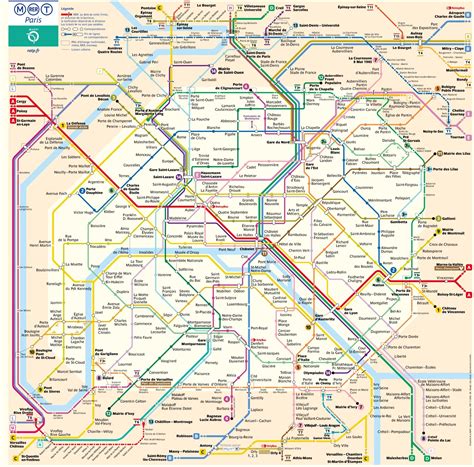 Paris Metro Map By Zone