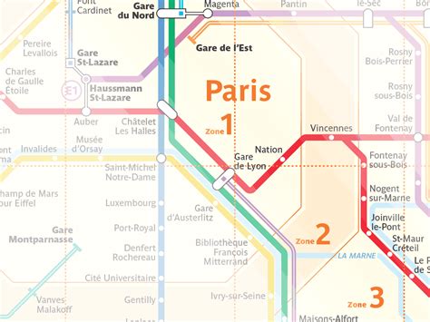 Plan Metro Paris Zonen Subway Application