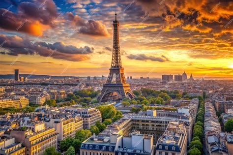 Paris Skyline at Sunset