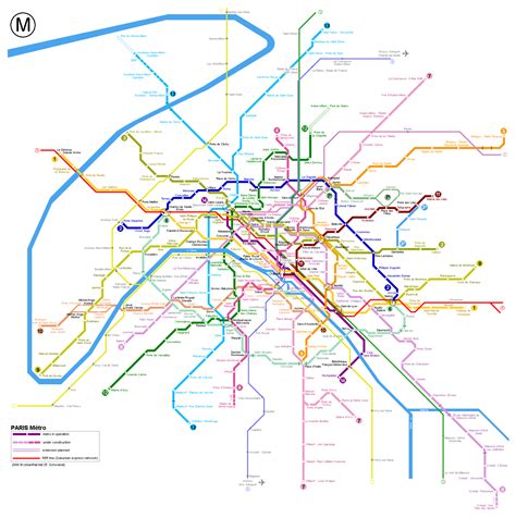 Paris Subway System Map