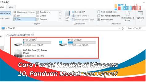 Partisi Disk Windows: Cara Manual & Mudah