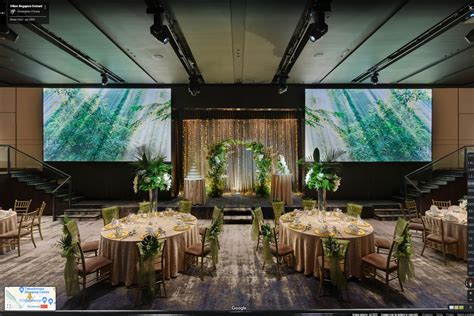 Partitioned ballroom visual barriers