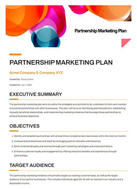 Partnership marketing materials