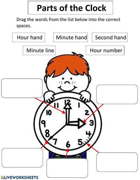 Parts Of A Clock Worksheet