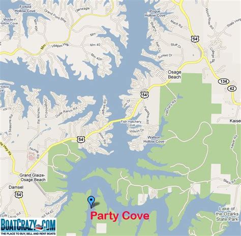 Party Cove Lake Cumberland Map